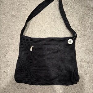 The Sak Black Knit Shoulder Bag